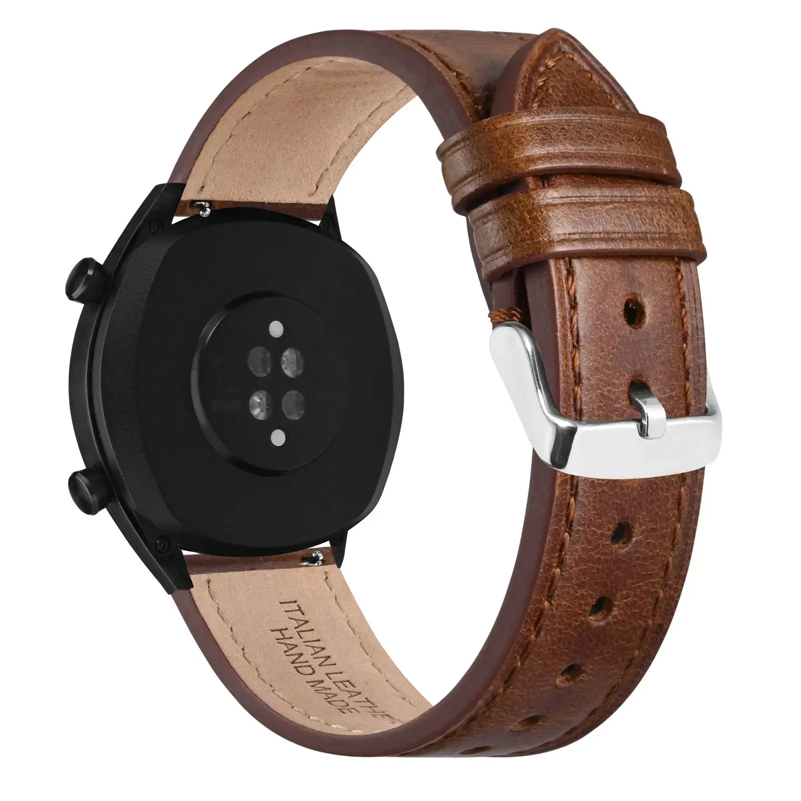 ANBEER Classic Leather Watch Strap, 18mm 20mm 22mm watchband, Suitable for Men and Women, Quick Release and Breathable