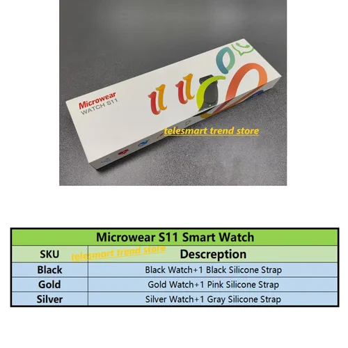 Imagen 2 del producto Serie 11 Microwear S11 Reloj inteligente 46 mm Tamaño IWO Serie S 11 Smartwatch para hombres y mujeres