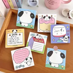 80 Sheets Cute Cartoon Dog Memo Pad Kawaii Sticky Notes Girl Diary DIY Decorative Scheduler Paper To Do List