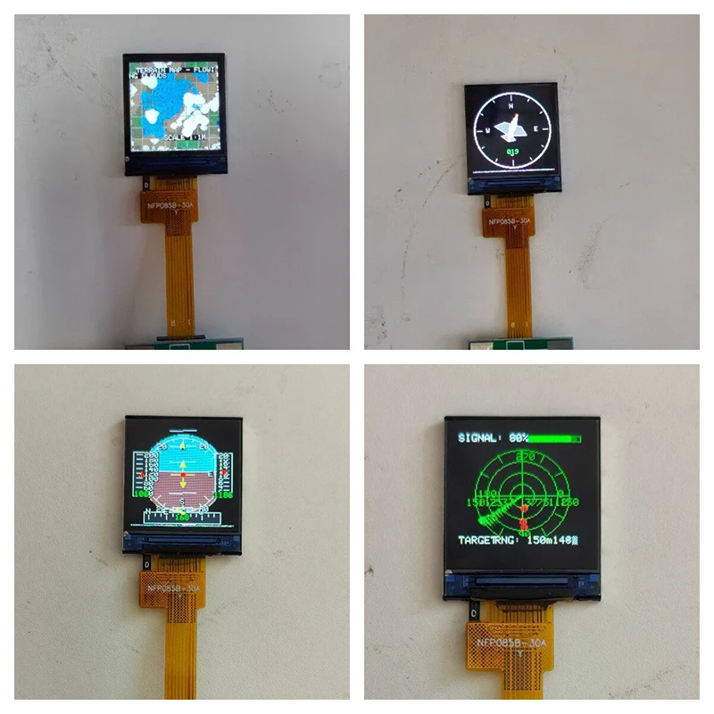 

Model Aircraft Dashboard 0.85-inch Mini Radar Screen Level Gauge Heading Indicator Map Screen Exclusive Simulation Interface DIY