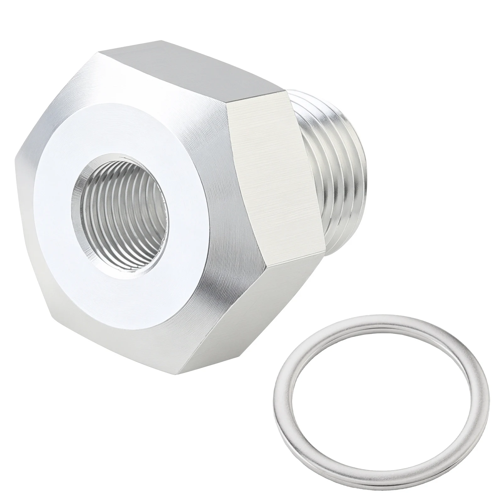 Aluminum M16 1/8 NPT Oil Pressure Sensor Adapter Fit for GM LS Series Engines M16 Male to 1/8 NPT Female Oil Pressure Adapter