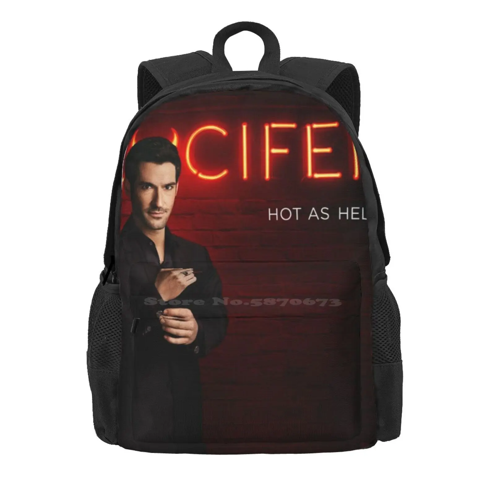 Lucifer Morningstar Hot Sale Schoolbag Backpack Fashion Bags Tom Ellis Lucifer Morningstar Devil