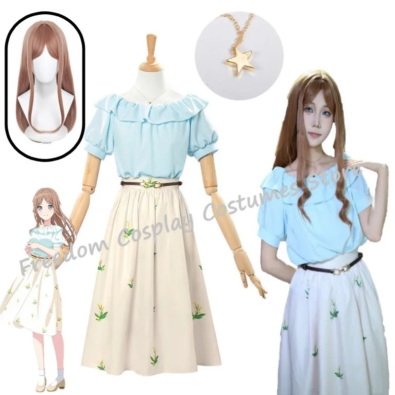 

Anime BanG Dream! Ave Mujica Soyo Nagasaki Cosplay Costume wig Top skir Necklace tHalloween Carnival Party Outfit For Women