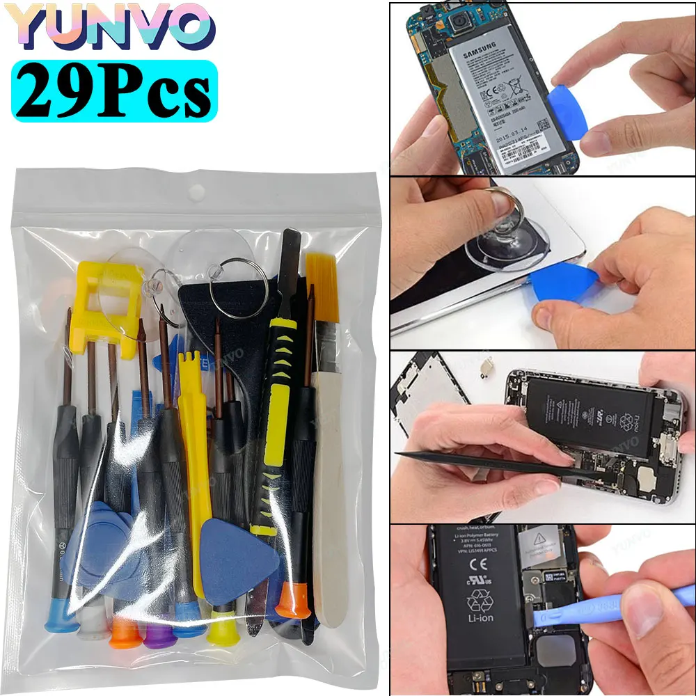 29Pcs in 1 Mobile Phone Screen Repair Tools Phone Repair Tool Kit Opening Prying Tool Kit Repair Tool Phone Repairing Kit Tablet