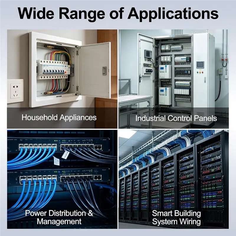 A27F-For Control Cabinet Wiring 6Pcs DIN Rail Terminal Blocks 2 In 8 Out, 600V 32A Flame-Retardant PC Lever Wire Connector