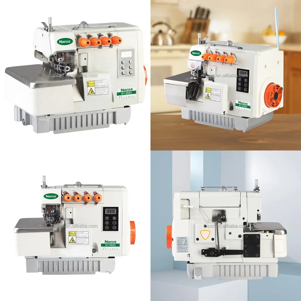 

Четырехниточная одноголовочная машина для обрезки краев ткани и полуавтоматическая двухниточная оверлочная швейная машина