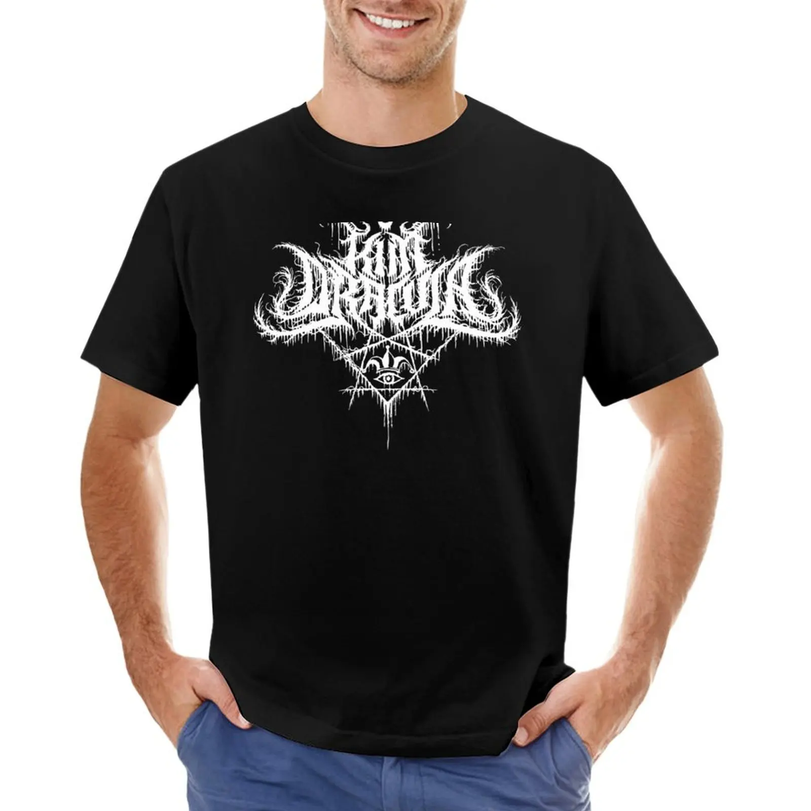 

Kim Music Metal Dracula T-shirt cute tops korean fashion animal prinfor boys new edition mens vintage t shirts