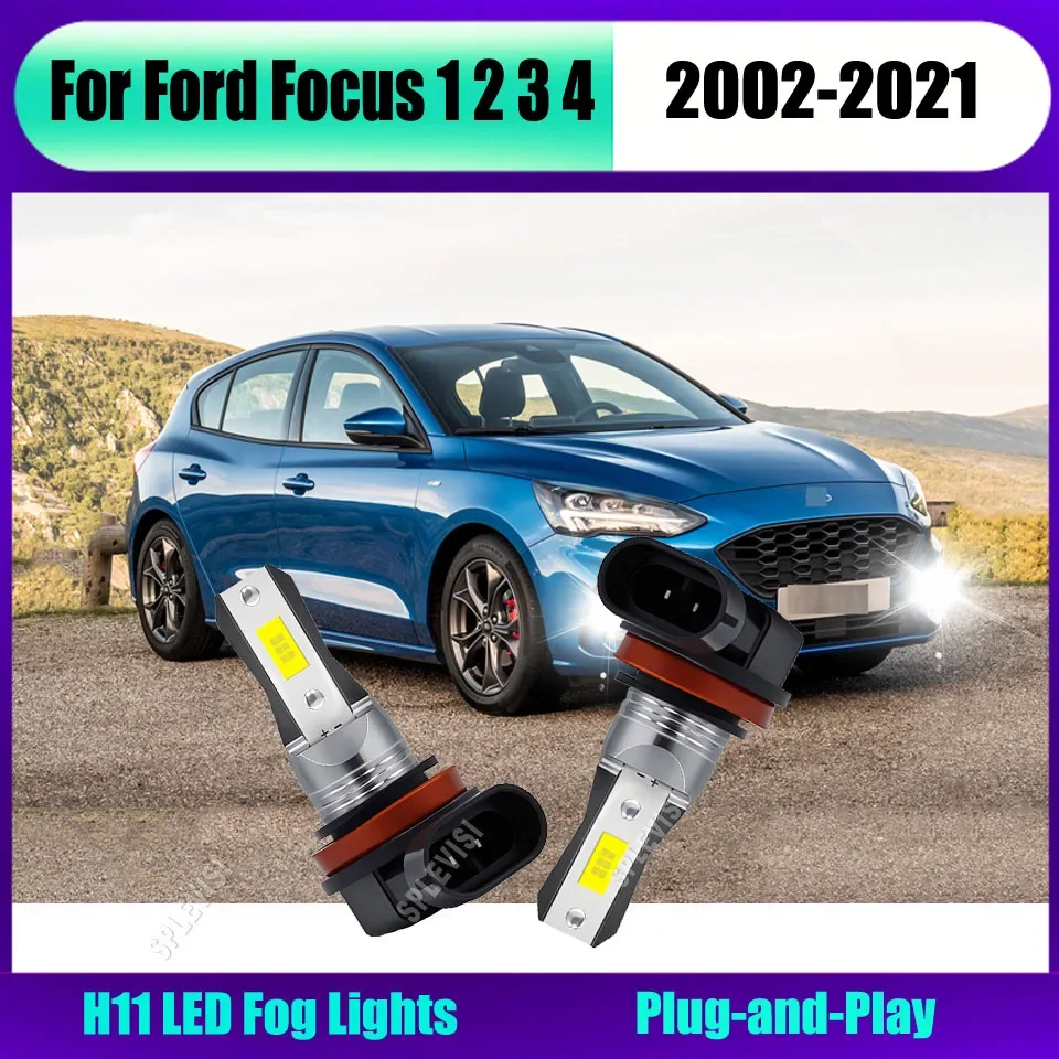 Car LED Fong Light Bulbs-360°Lighting & Perfect Beam For Ford Focus 1 2 3 4 2002 2003 2004 2005 2006 2007 2008 2009 2010-2021