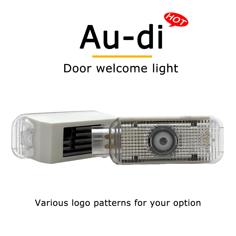 سيارة LED عالية الوضوح ترحيب ضوء اكسسوارات السيارات لأودي A1 A3 A4 A5 A6 A7 A8 Q3 Q5 Q7 Q8 TT A8 الإسقاط الضوء المحيط