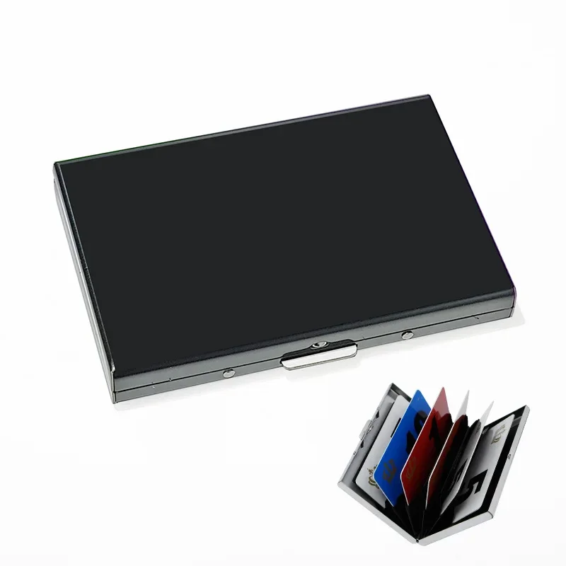 

Искусственная Кожа из нержавеющей стали с 6 отделениями для карт, коробка для банковских и кредитных карт