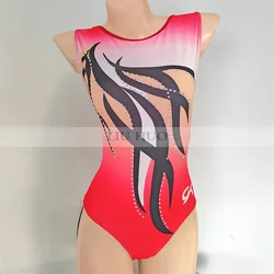 LIUHUO Rhythmic Gymnastics Leotard Customize Women Girl Teen Costume Performance Competition Acrobatics Sleeveless Bodybuilding