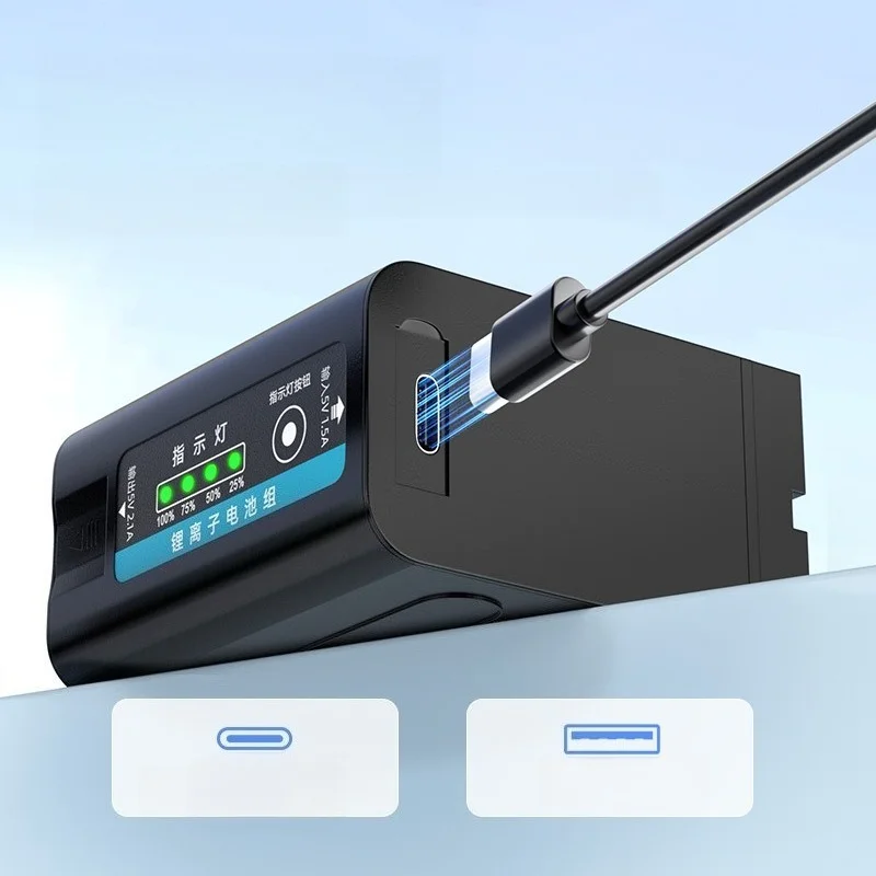 10200mAh F980U High Capacity Battery for Sony Cameras Camcorders Li-ion Rechargeable with Overcharge Protection Extended