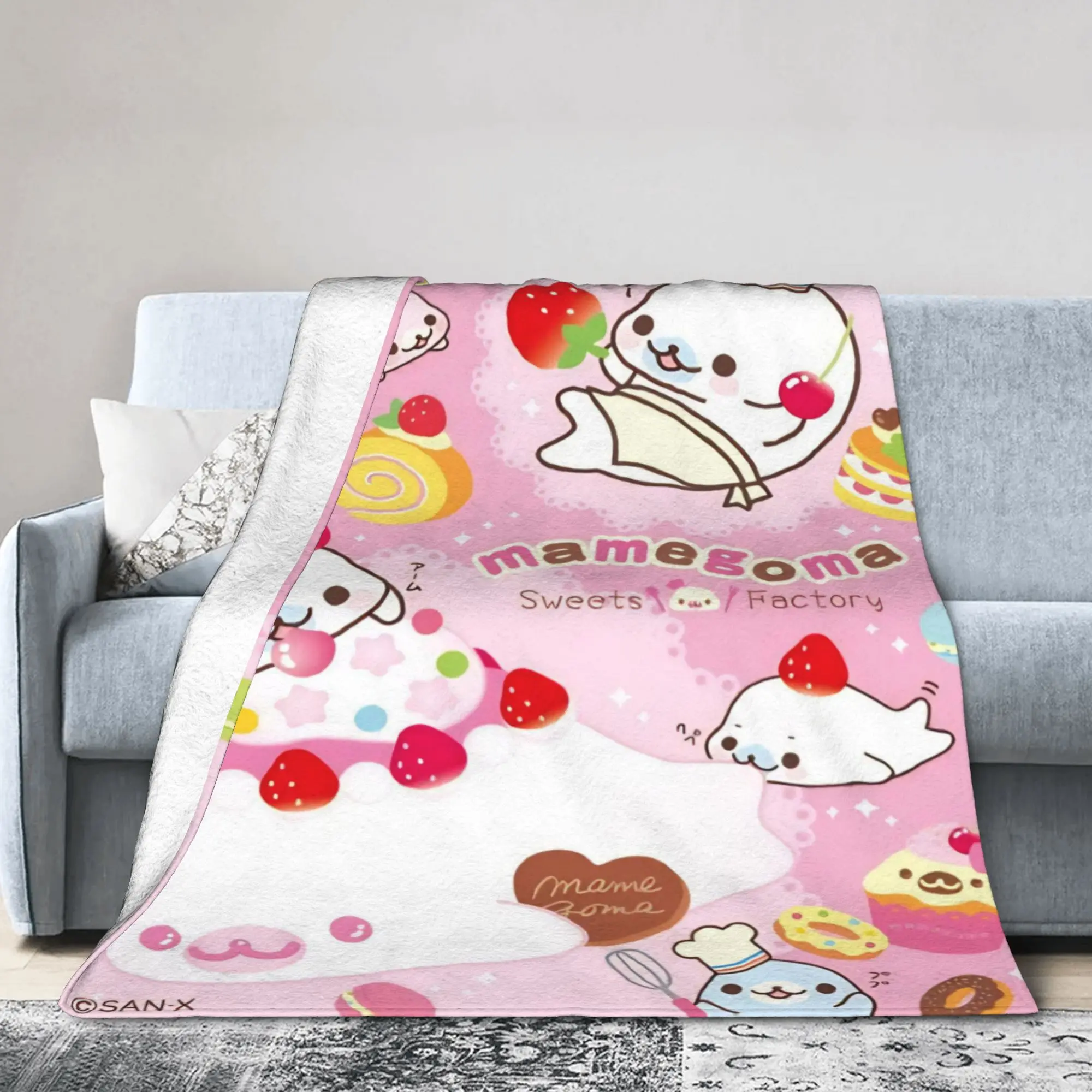 Mamegoma Blanket Flannel  Relax Super Soft Throw Blankets for Bedding Plush Thin Quilt