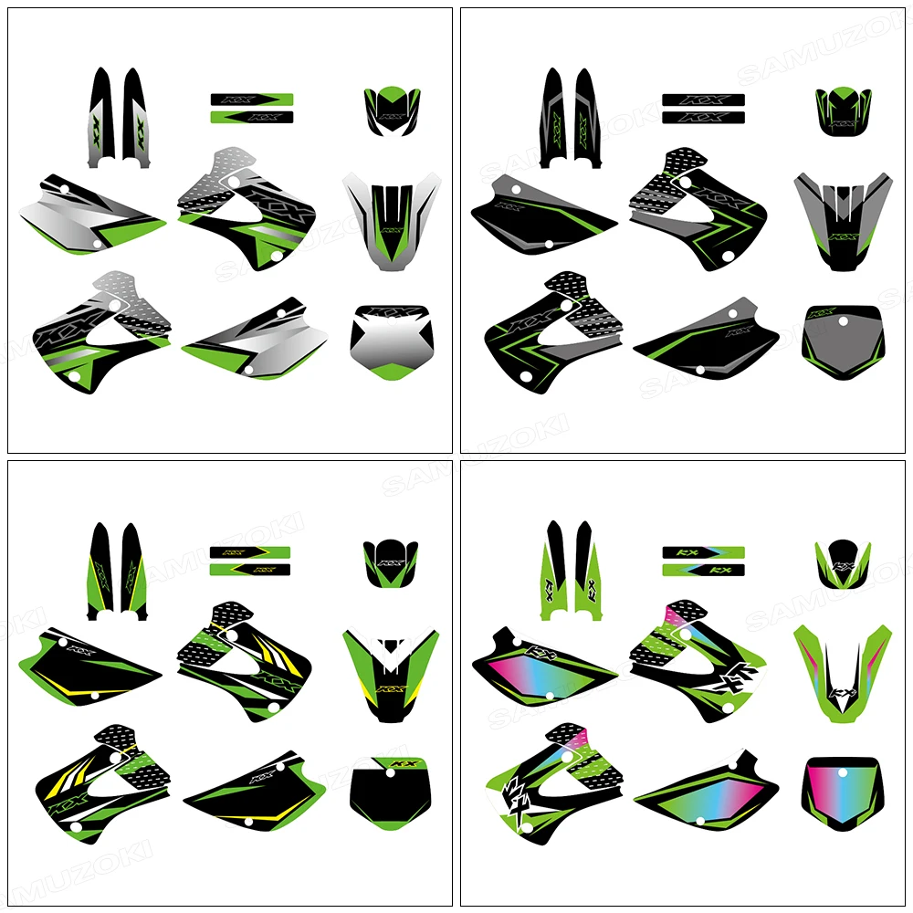 

Полный комплект графических наклеек для мотоциклов Kawasaki KX 85/100 KX85 KX100 1998-2013 2012 2011 2010 2009, декоративный фон