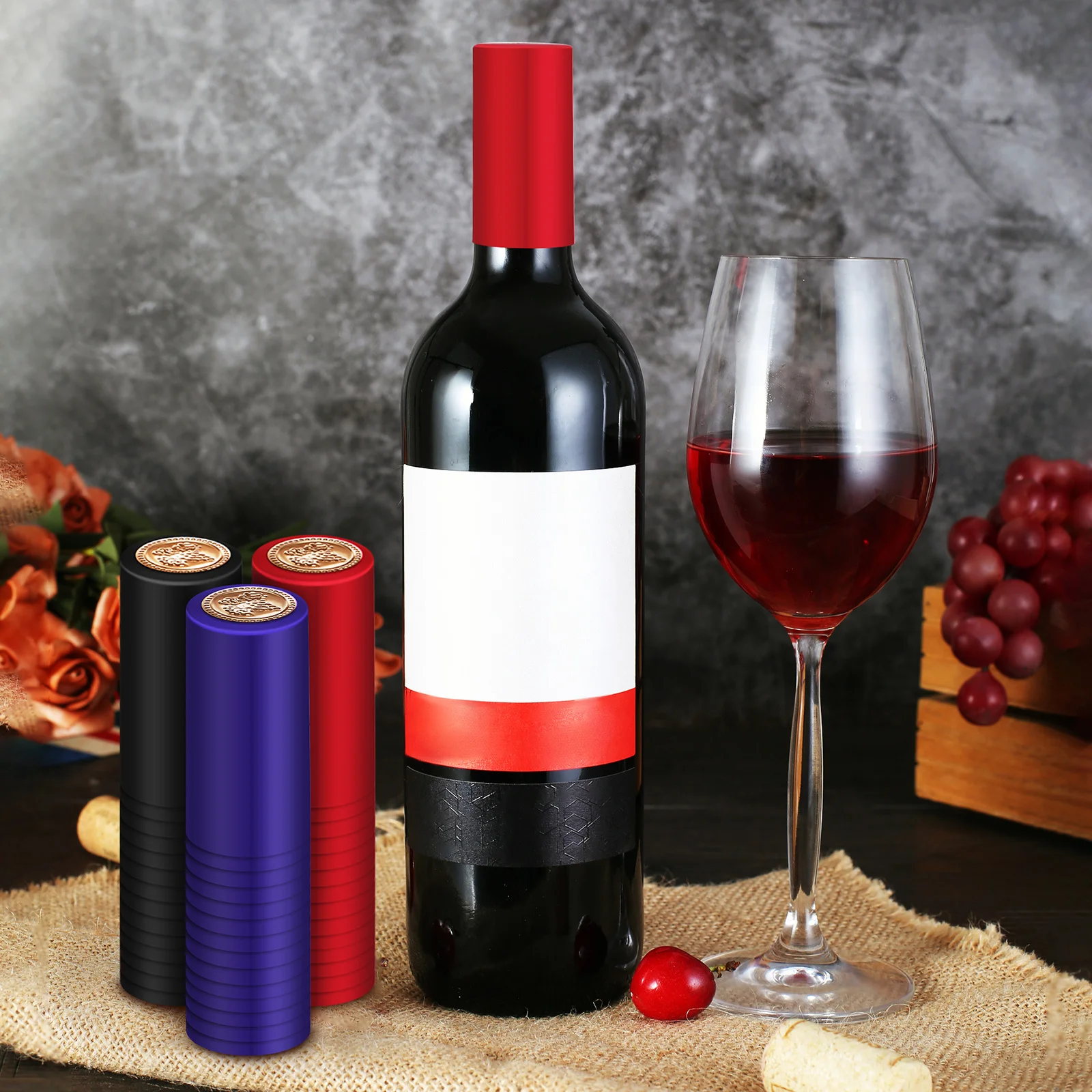 

150Pcs Wine Bottle Seals Heat Shrink Design for Oxygen Free Storage Decorative Capsules Fine Polished Wine Making Supplies