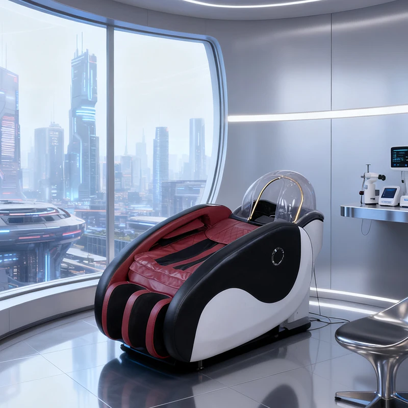 

Modern Electric Bed Salon Hair Shampoo Chair PU Material Stainless Steel Frame 3 Motor