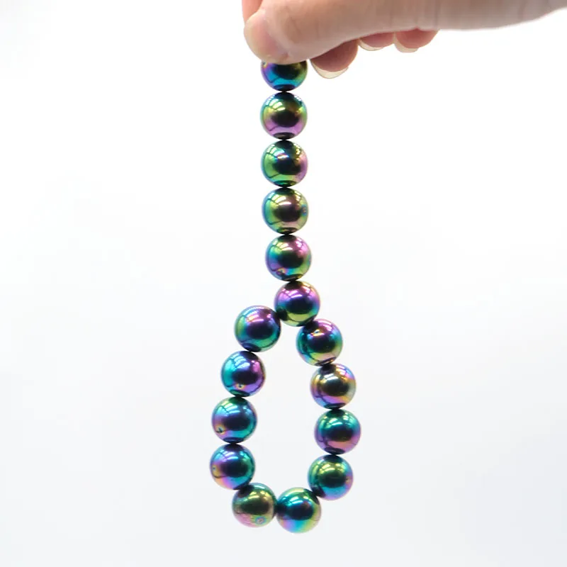 20mm Colorful Magnetic Beads Magnetite Ball Healing Stone Crystal Magnetite Sphere For Feng Shui Decoration Palm Bracelet Magnet
