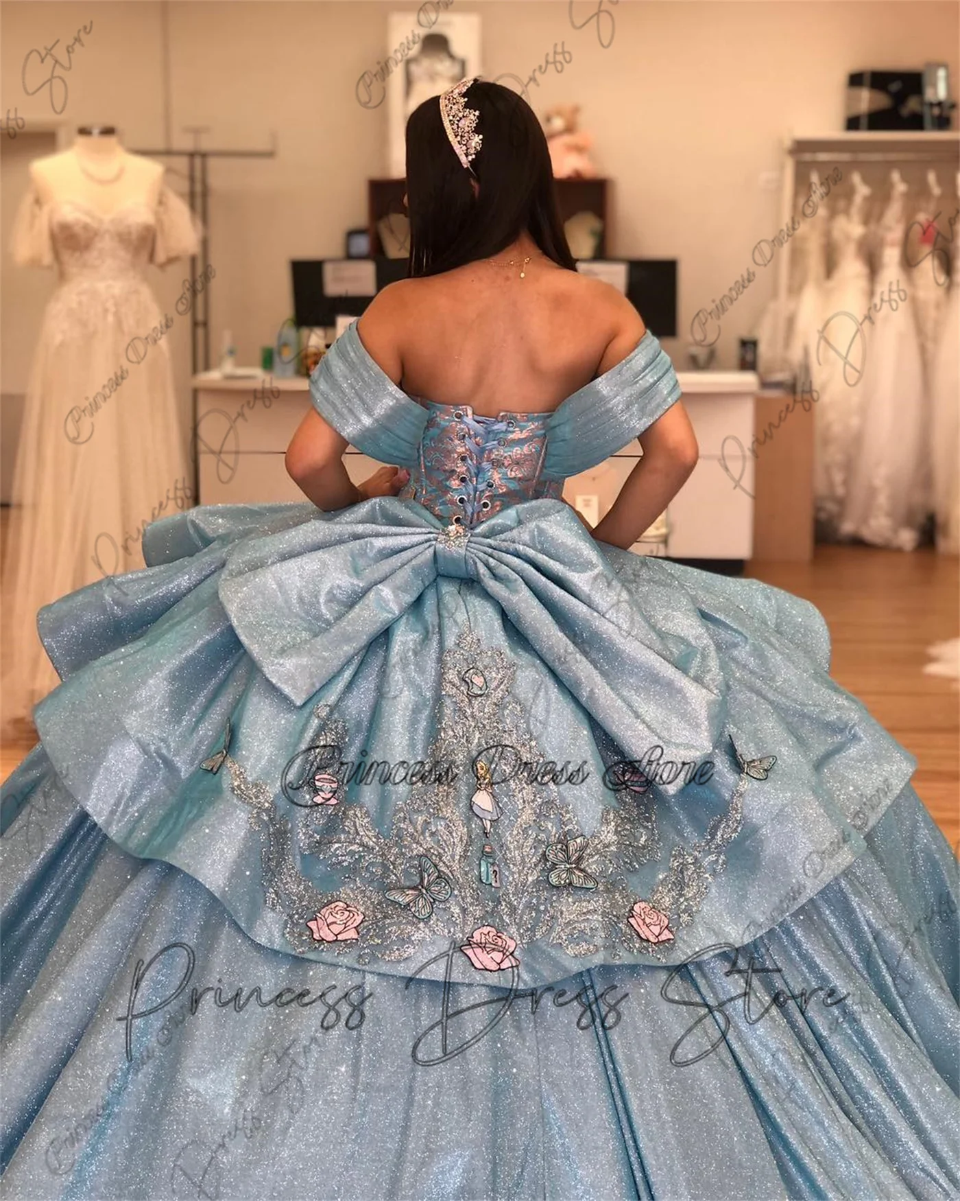 Роскошные Мексиканские платья Quinceanera 2025бант с аппликациями из бисера и длинными рукавами, милое платье 16, платье на день рождения, Vestidos De Gala, по индивидуальному заказу