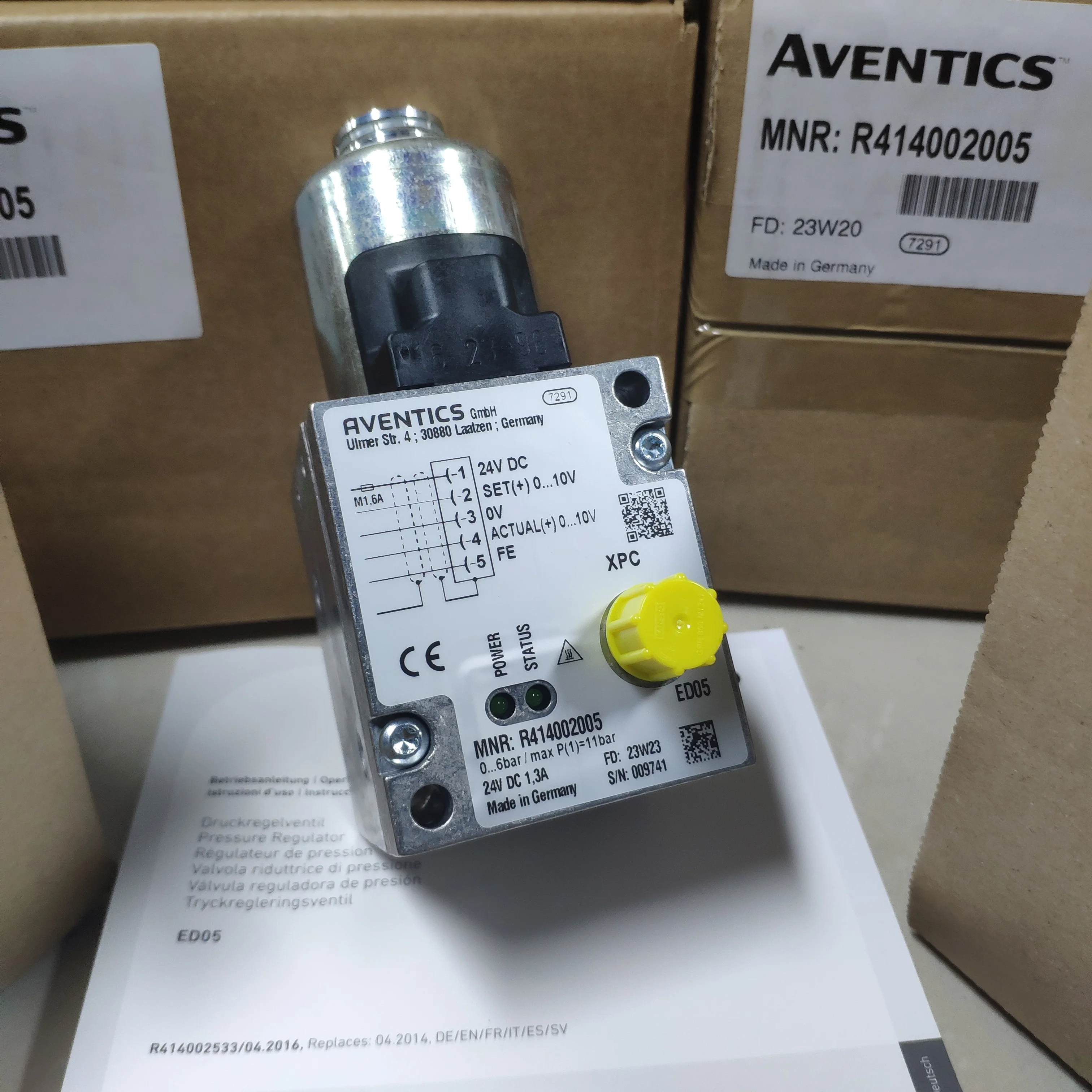 

Оригинальный клапан регулирования давления AVENTICS R 414002005 ,R 414002004 ,ED05-000-060-420-1M12A ED05-000-060-010-1M12A