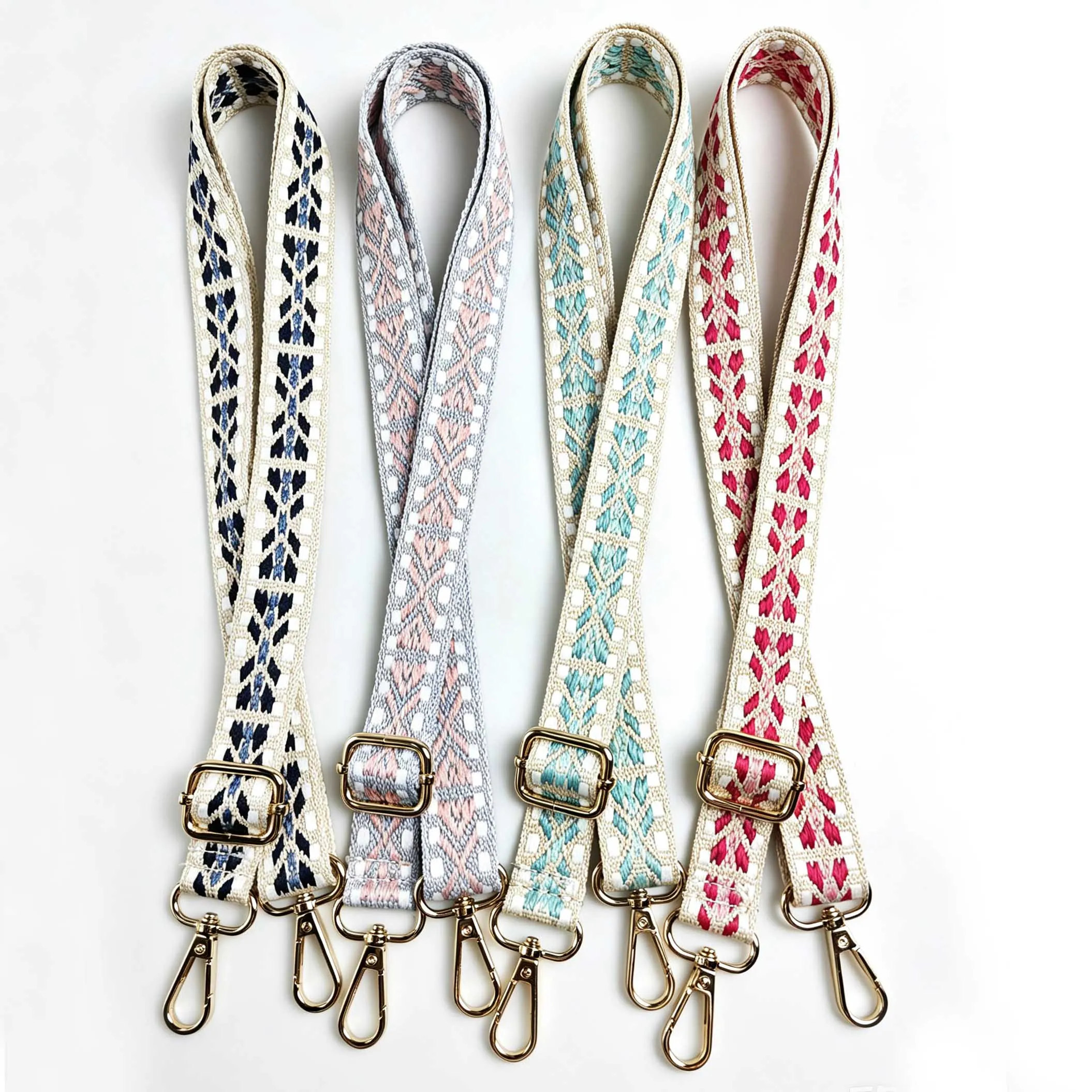 1 Piece 1inch Wide Adjustable Handbag Purse Strap Replacement Crossbody Shoulder Strap Jacquarded   Strap