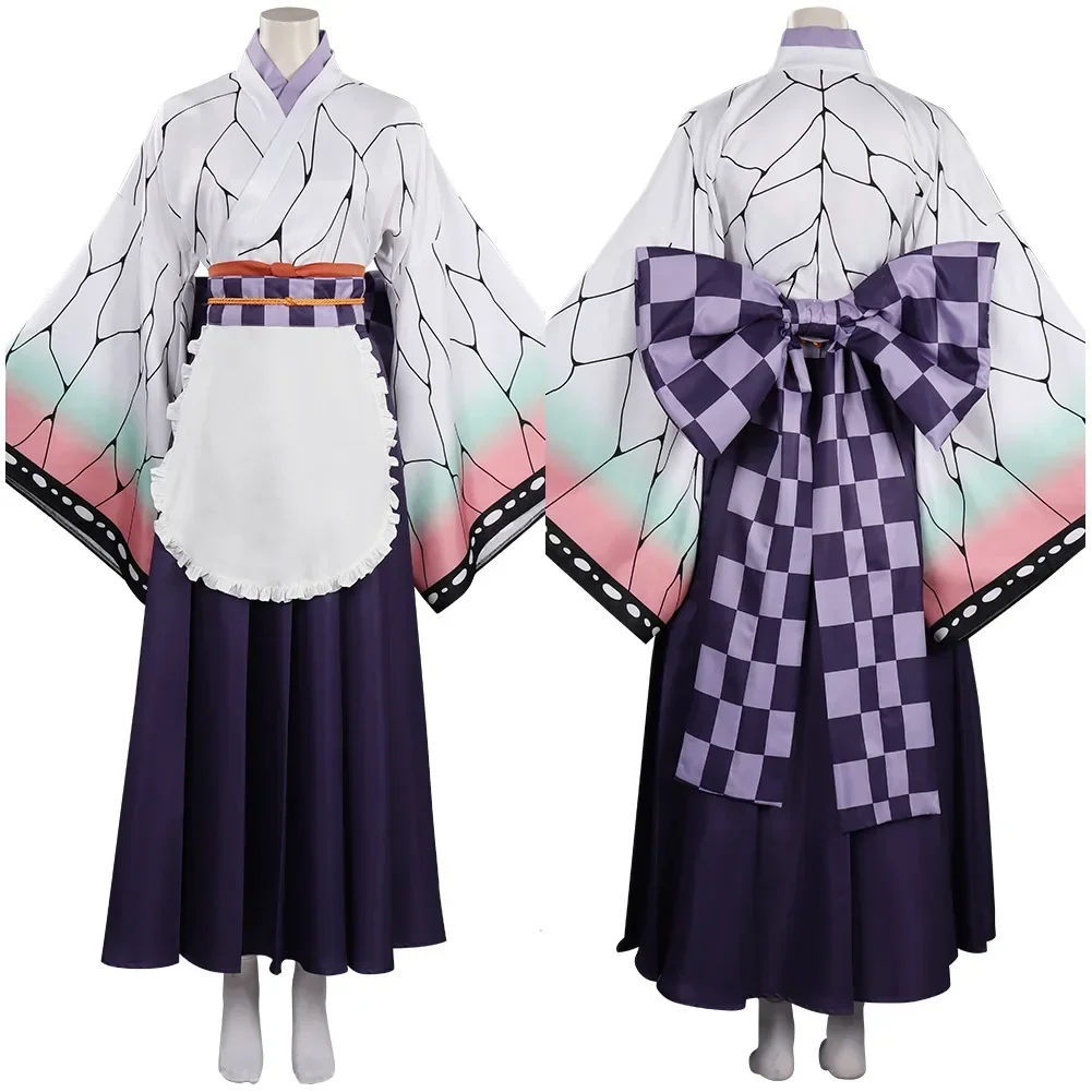 Kochou Shinobu Cosplay Kostuum Maid Dress Outfits Halloween Carnaval Costume