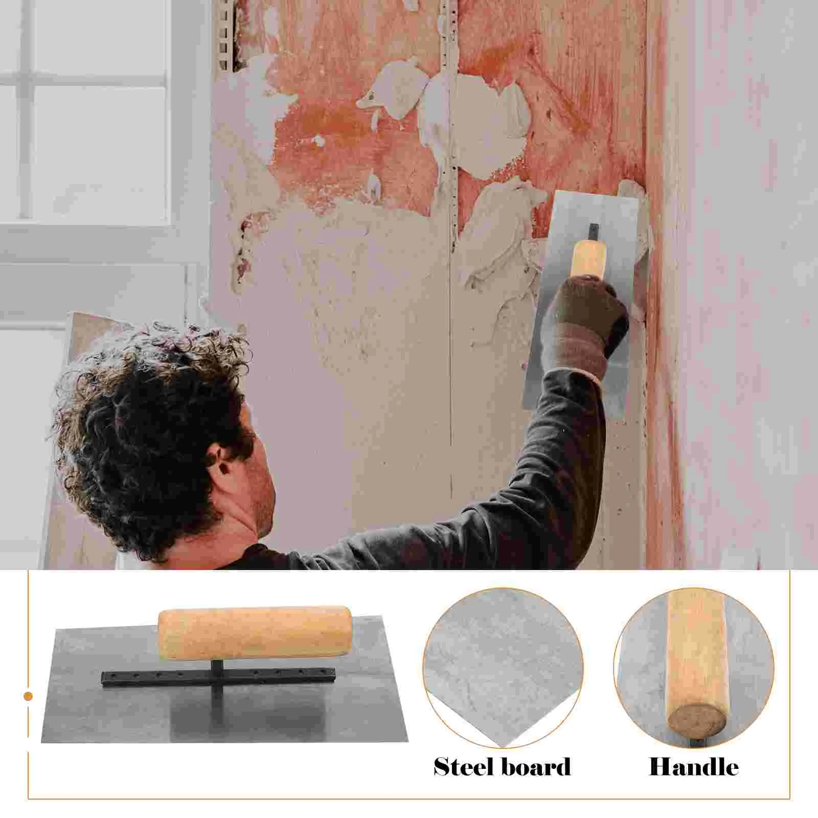 Trowel Tools Cement Drywall Spatula Spot Hand Masonry Wood Steel Garden Trowels Handle for Concrete