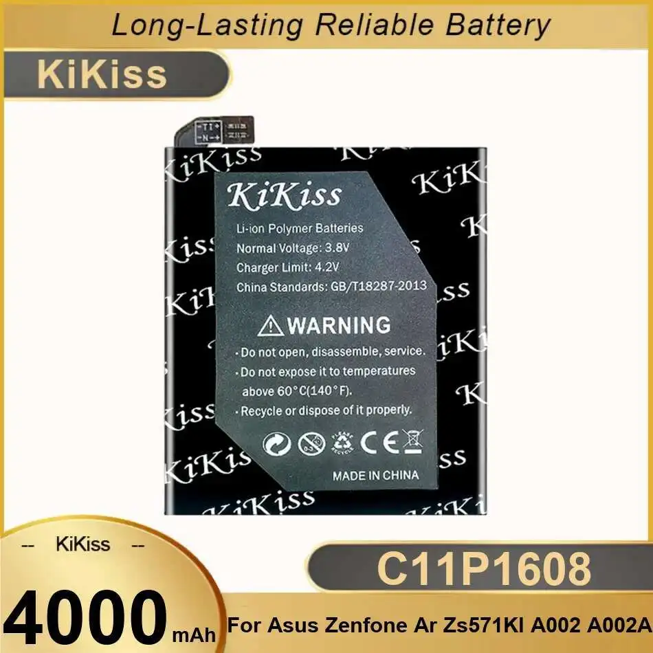 Быстрая зарядка C11P1608, замена премиум-класса 4000 мАч для Asus Zenfone AR ZS571KL A002 A002A, аккумулятор для мобильного телефона