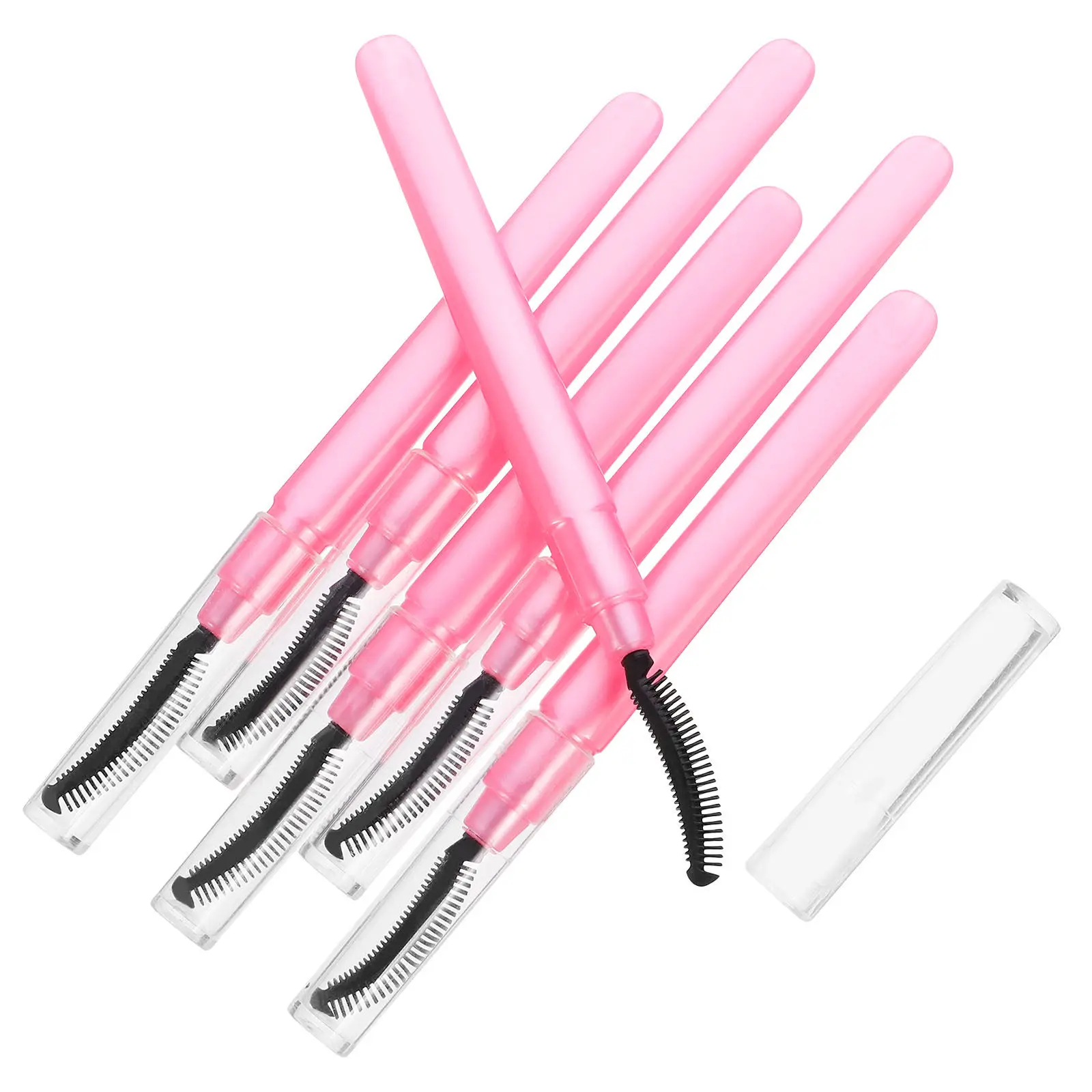 6-teiliges Wimpernbürstenset mit Weichem Silikon-Applikator für Wimperntrennung, Mascara-Applikator, Augen-Make-up-Tools für Täglichen Gebrauch und Unterwegs, Stilvoll