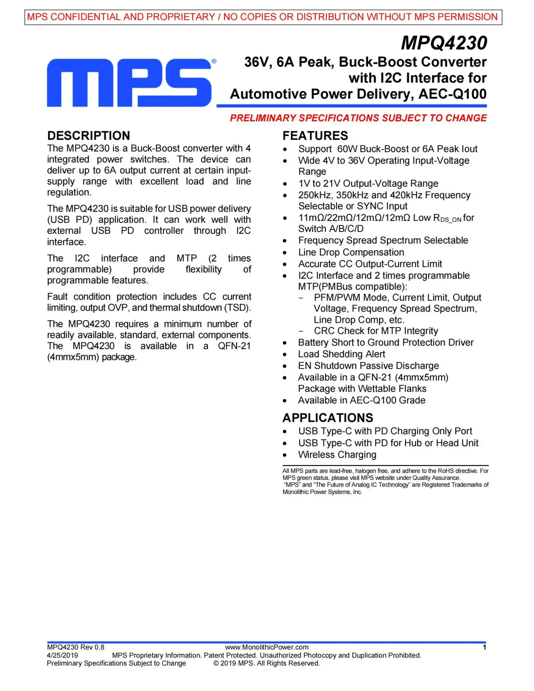 10Pcs MPQ4230GVE-00…