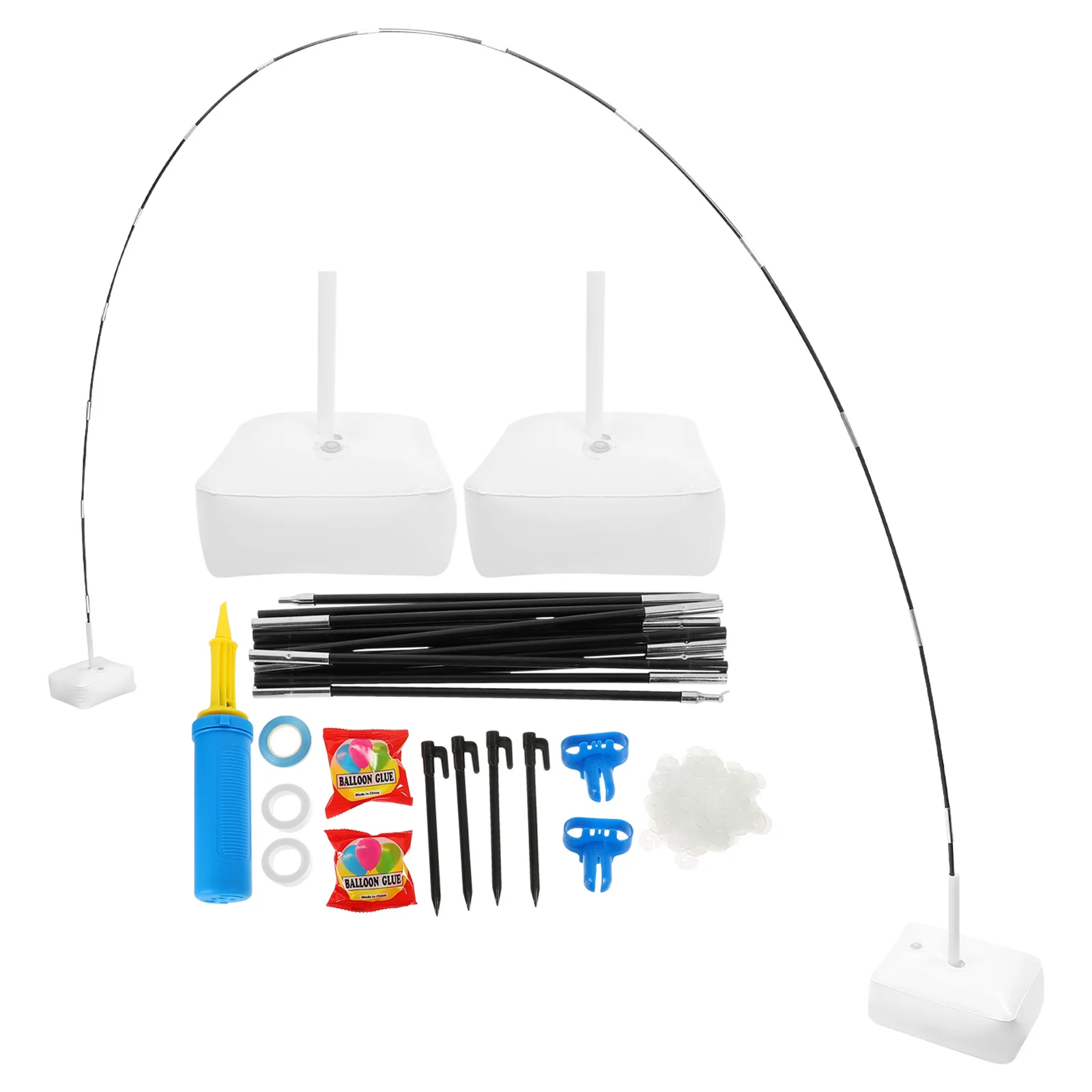 

1 Set Balloon Arch Kit Heavy Duty Fiberglass Frame Water Easy Install Lightweight Portable Reusable Party Wedding Decor