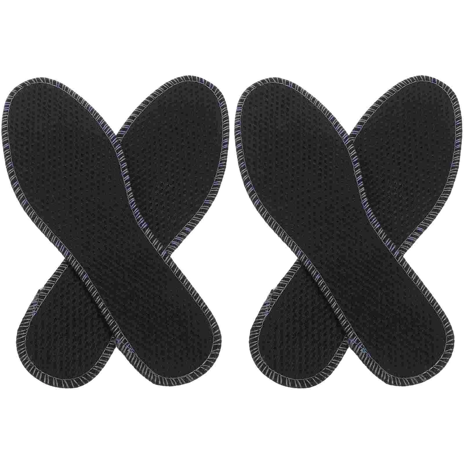 2 Pairs Deodorant Shoe Pads Healthy Charcoal Insoles Activated Carbon Foot Care