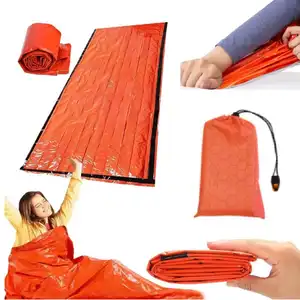 Blanket  Sleeping Bag  Emergency Sleeping Bag Survival Waterproof Compact Lightweight Emergency Mat for Survival Kit Car Camping
