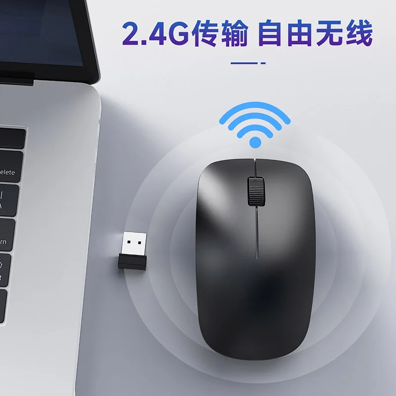 Ajazz Nj06 2.4g Single-Mode Mouse Ergonomic Macro Gaming Mouse Pc Laptop