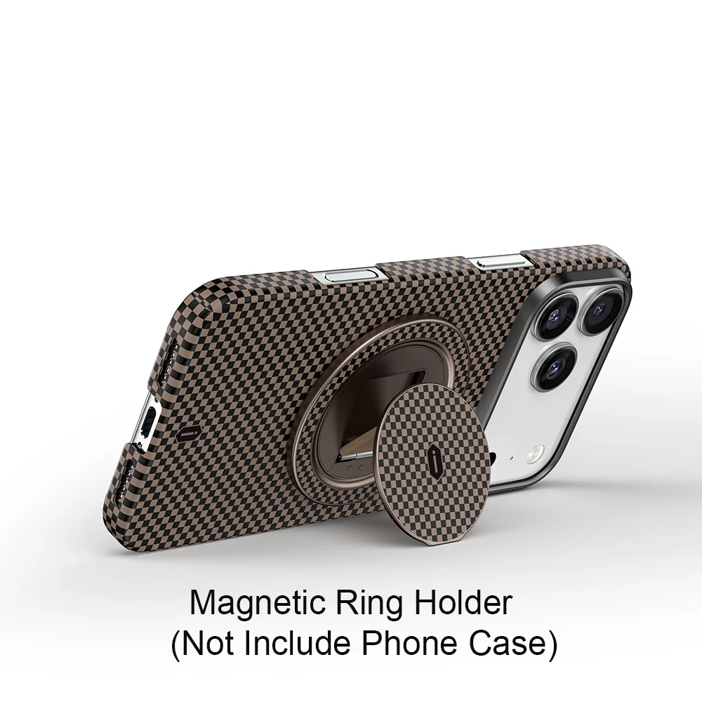 WiWU Magnetringhalterung aus Aramidfaser für iPhone 17 Pro Max 360 ° Rotations-Handyständer für iPhone 16 15, Telefonhalterung – Detail 4