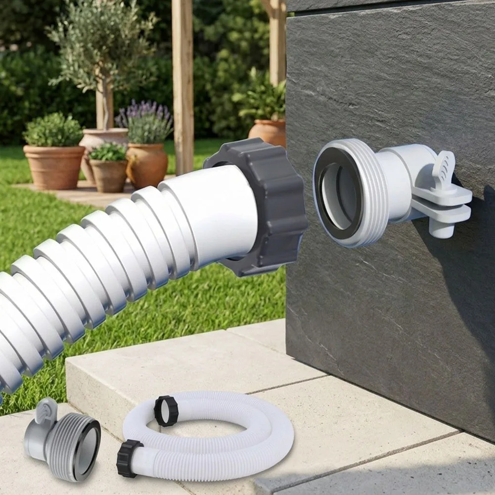 Pool Pump Hose With B Adapter Kit - Leak-Proof For Intex & For Coleman Pools Leak-Proof Plastic Pool Pump Hose With B Adapter