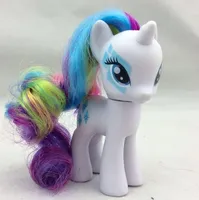 Genuine Hasbro My Little Pony Anime Figures Classic Twilight Luna Princesses Rarity Ornaments 8cm Collection Pony Toy Gifts
