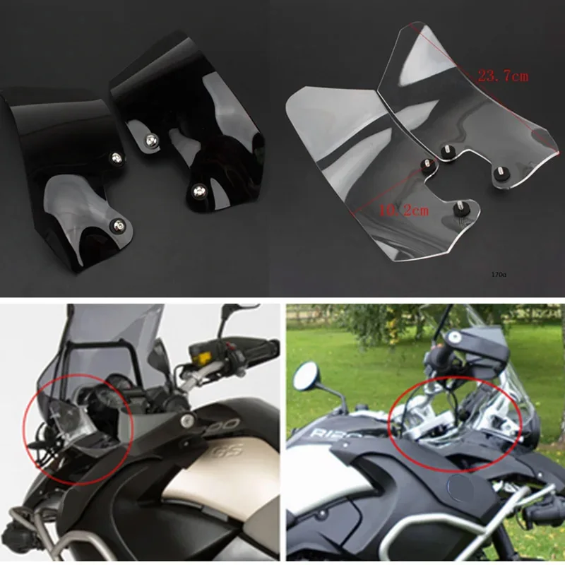 

For BMW R1200GS Adventure ADV 2004-2012 2011 2010 2009 2008 2007 2006 2005 New Side Windshield Windscreen Wind Deflector