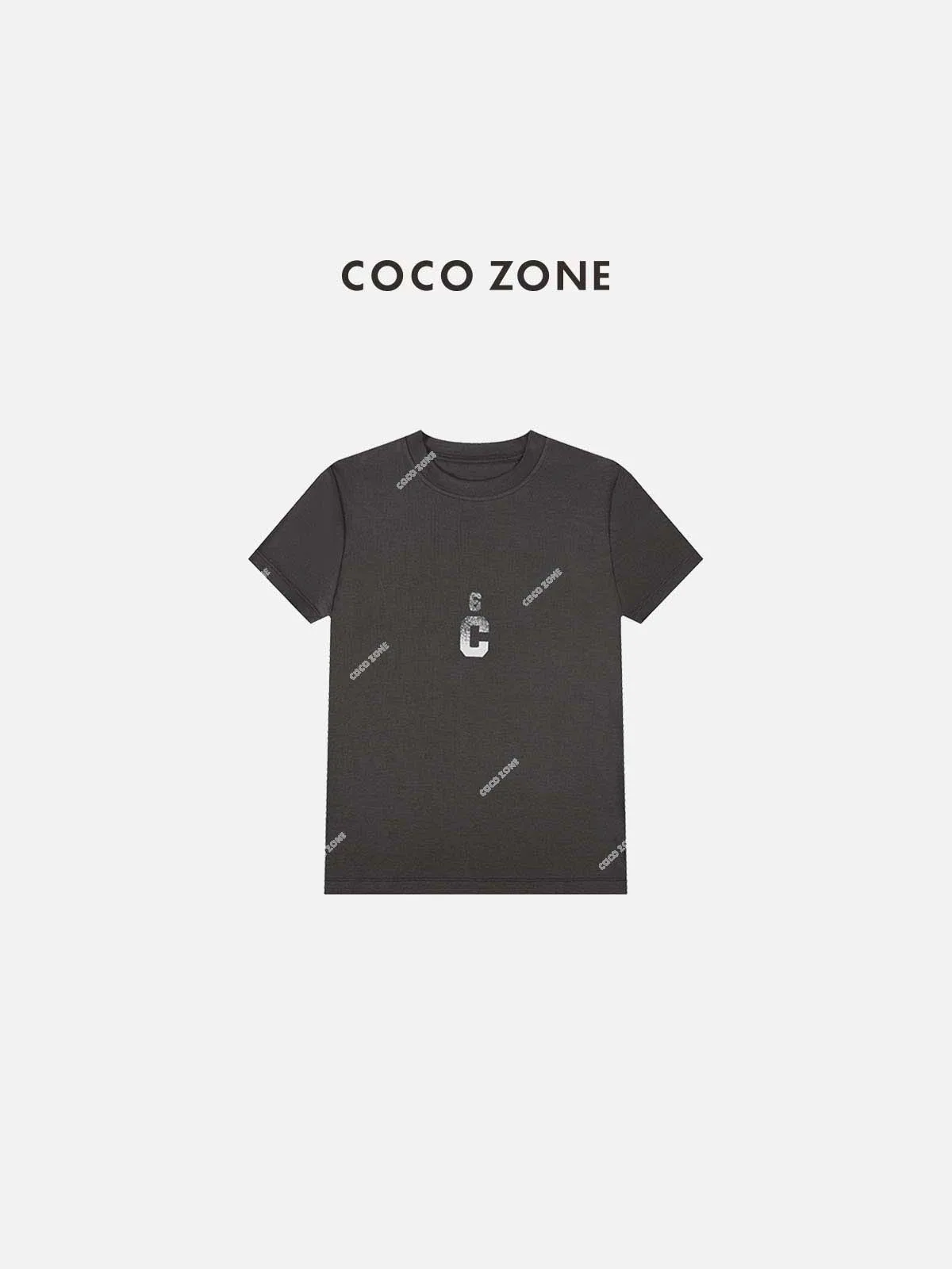 

ZONE 2025 Summer New Letter Print ort Sve Women's T-irt Comfortable Elastic Fiber Material Wool Blend Casual Top