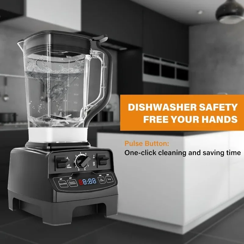 Enfmay Smoothie Blender Maker 1450W High Performance Blender for Kitchen with 4 Preset Programs 8 Speeds Control 33000RPM