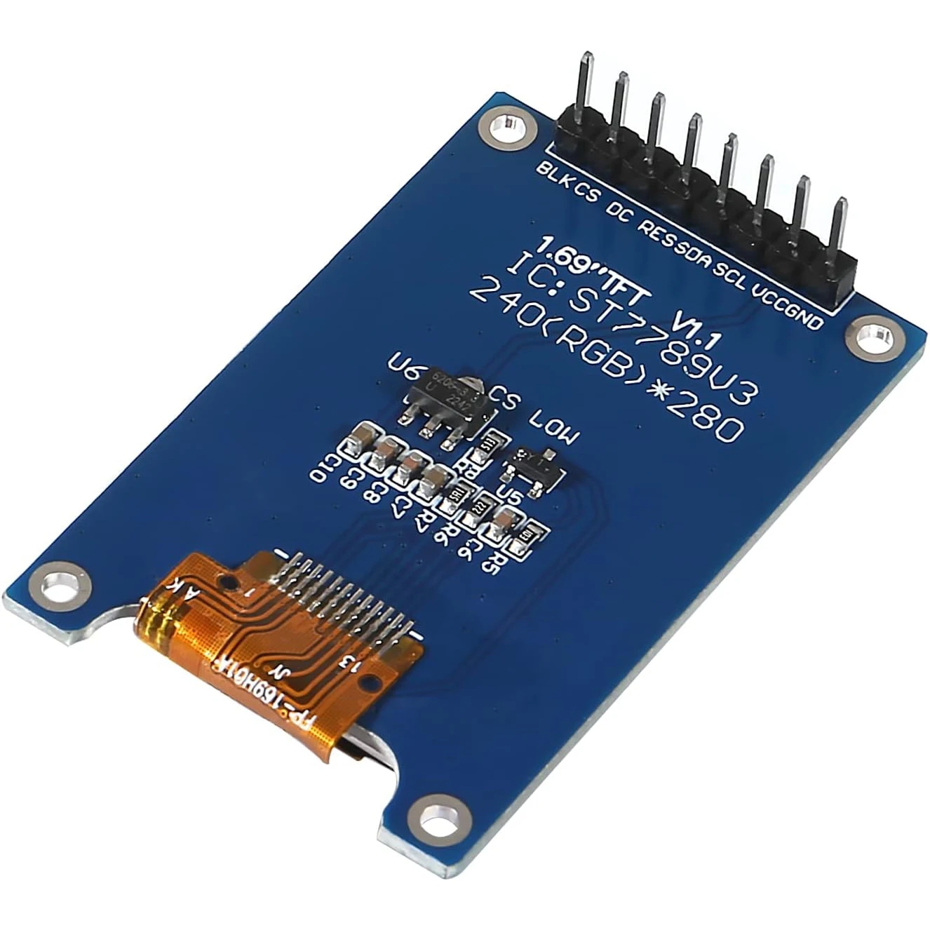 1.69 Inch TFT Display Module TFT LCD IPS Color Display Screen Module 1.69" ST7789 Controller Driver Board SPI Interface 240 * 28