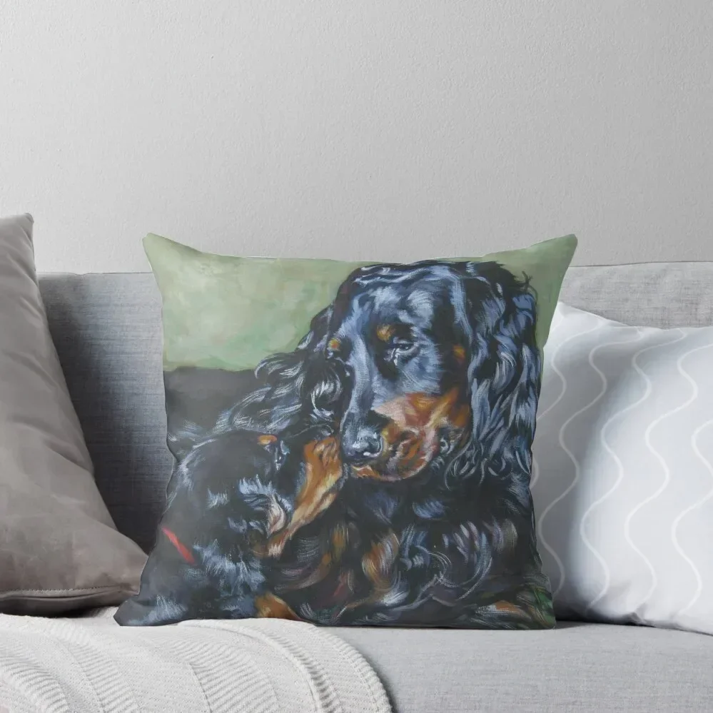 

Gordon Setter Fine Art Painting Throw Pillow Decorative Cushions Christmas Pillow Covers pillow