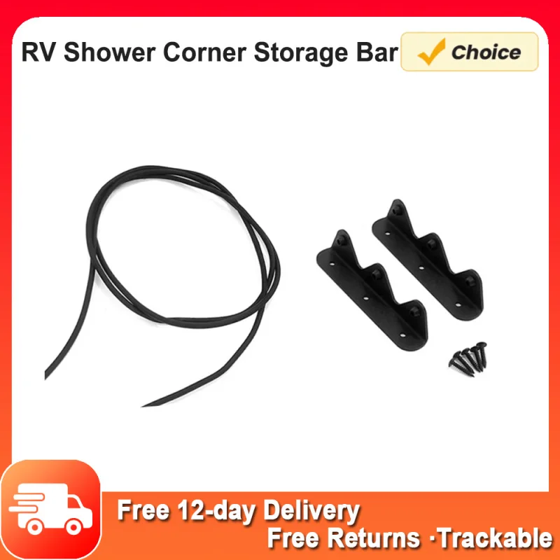 

RV Shower Corner Storage Bar Adjustable Tank Holder RV Gadgets Neat and Fixed for Kitchen Bathroom RV Shower Corner Storage Bar
