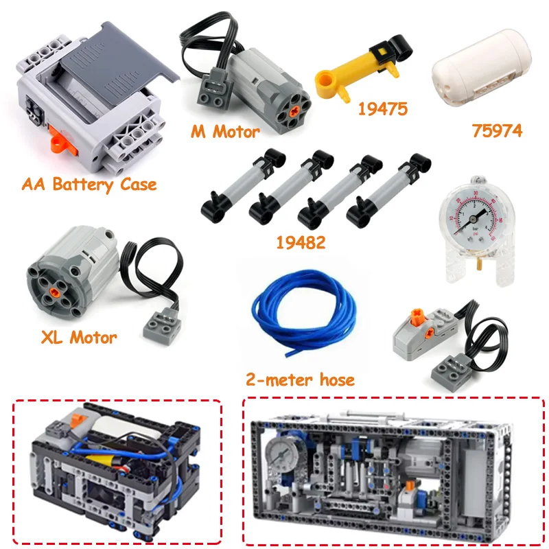 

Технология, пневматика, строительные блоки в сборе, пневматический Airtank/воздушный шланг/цилиндр 19478 с двигателем M, аксессуары для игрушечных кирпичей «сделай сам»