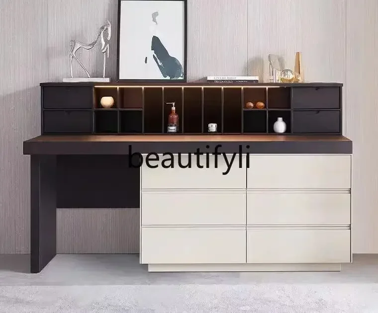 C32 Bedroom desk dresser integrated chest combination adjustable retractable corner storage cabinet