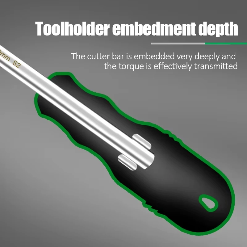 LAOA 1pc Ball Head Hex Flat Head Screwdriver with Magnetism S2 58HRC Alloy Steel Anti-slip Handle for Durable Use