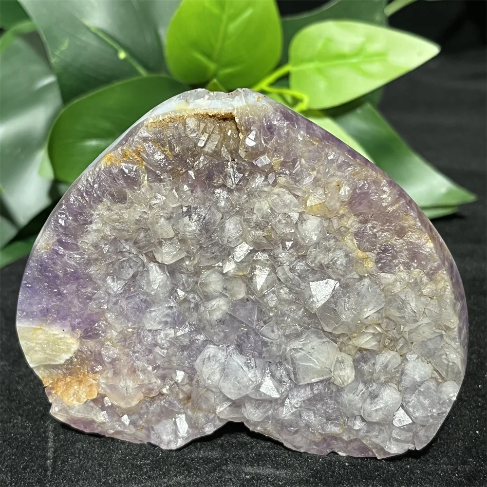 Amethyst Heart Cluster Carving Natural Crystal Stone Healing Reiki Quartz Minerals Energy Spiritual Feng Shui Crystal  Natural