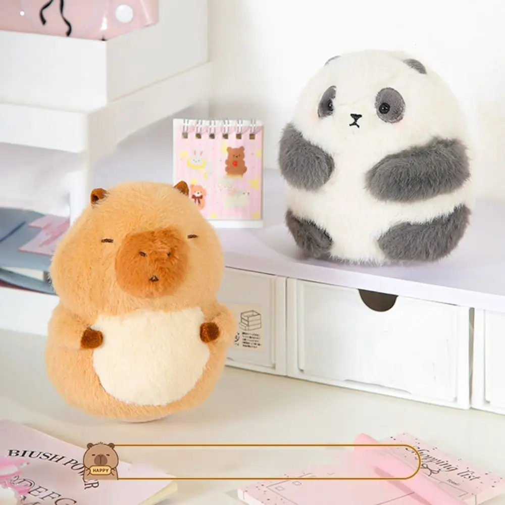 Capibara in plastica Bicchiere di peluche Bambola giocattolo fatta a mano Capibara Peluche Modello Collezione di statue Panda Giocattolo a dondolo