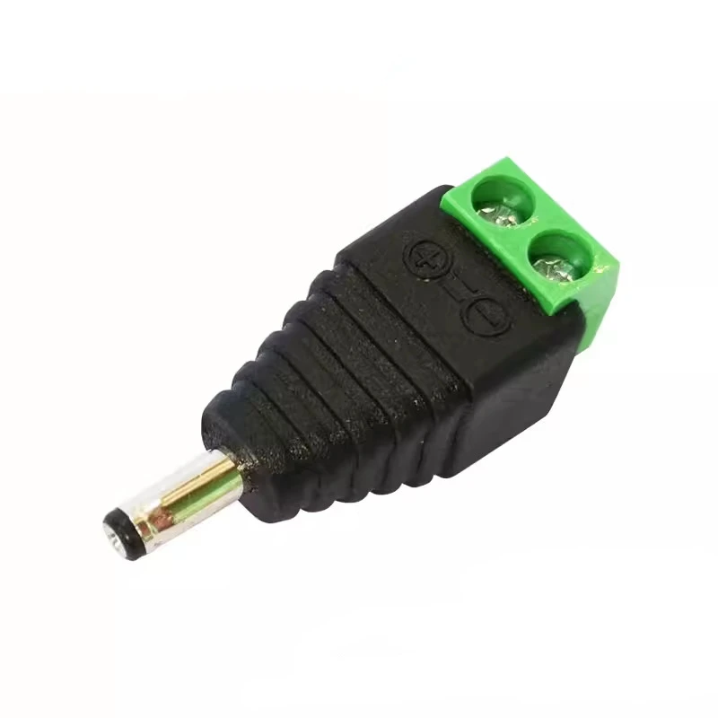 10 sztuk męskie żeńskie złącze wtykowe prądu stałego 3.5x1.35mm 1.35mm x 3.5mm nie musi spawania wtyk DC Adapter 12V 24V dla CCTV