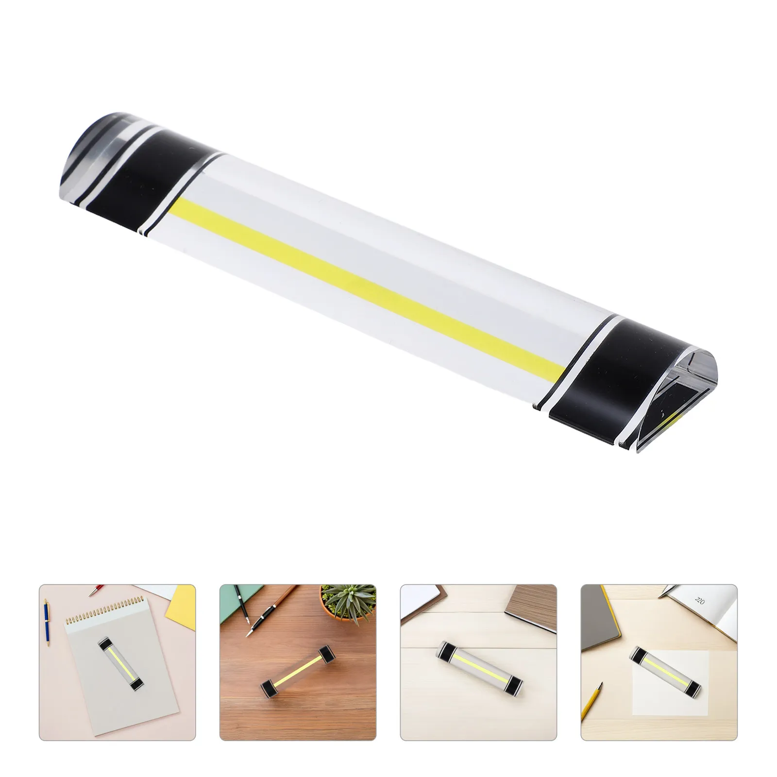 

Acrylic Magnifying Ruler Transparent 6 Inch Clear Measuring Tool Sliding Marker Reading Assistance Tool for Maps Books Small