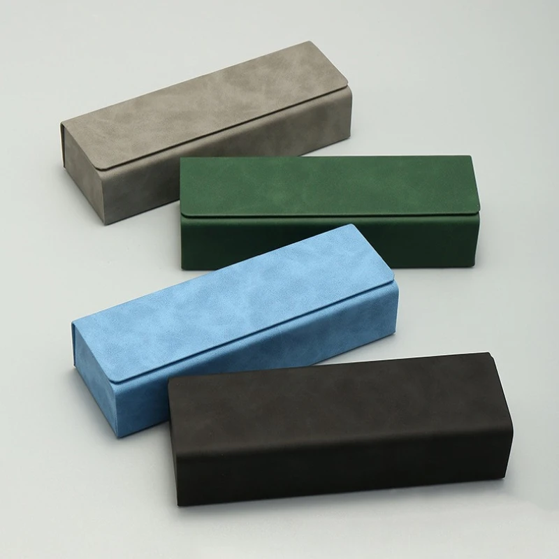 

1pc New Fashion Glasses Case Myopia Sun Eye Box Men and Women Anti-pressure Mirror Case Leather Optical Lens Case